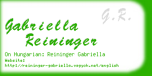 gabriella reininger business card